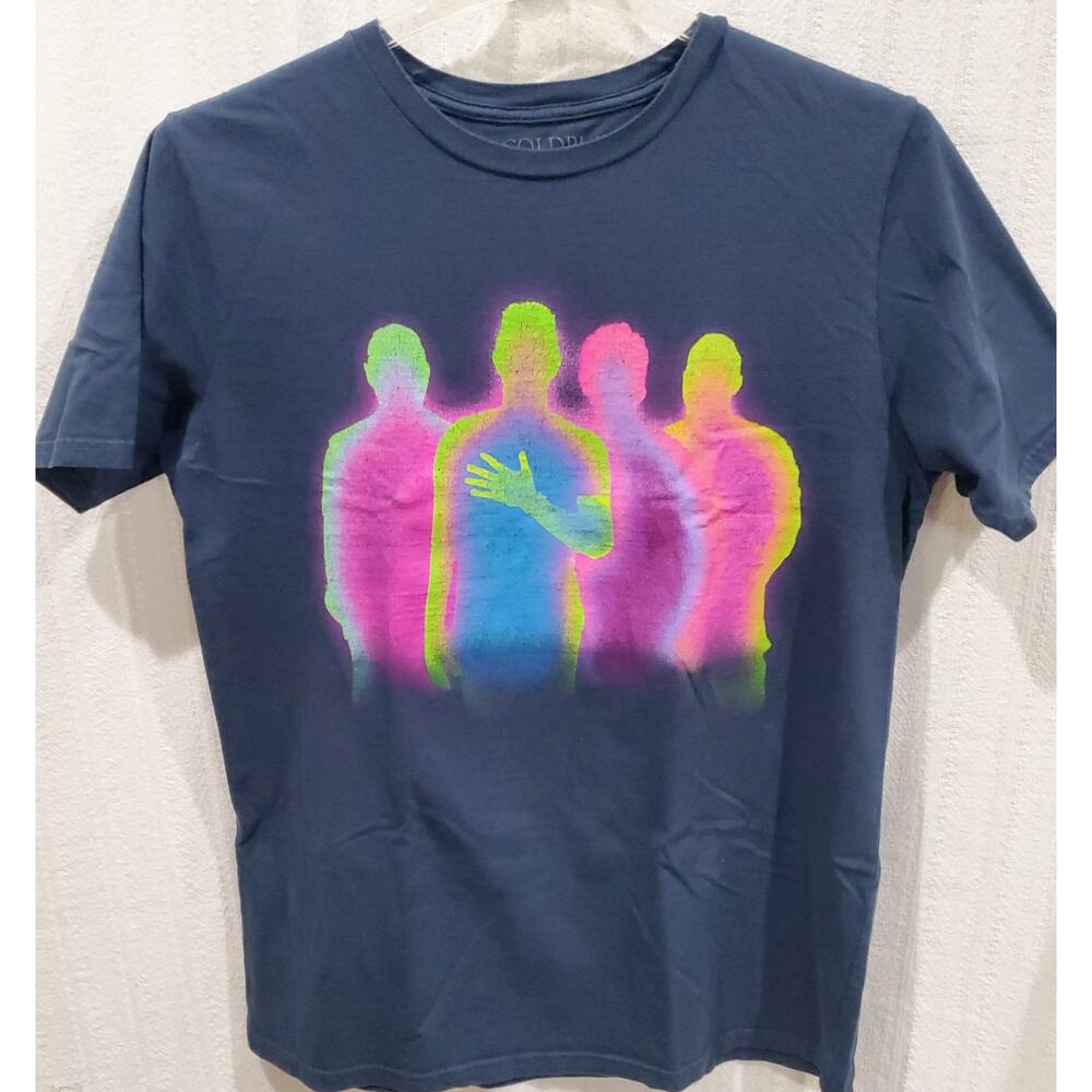 Coldplay "Music of the Spheres" 2023 tour t-shirt navy blue sz Large